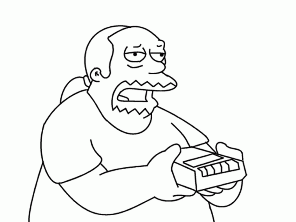 Plansa de colorat cu Familia Simpsons 27 20